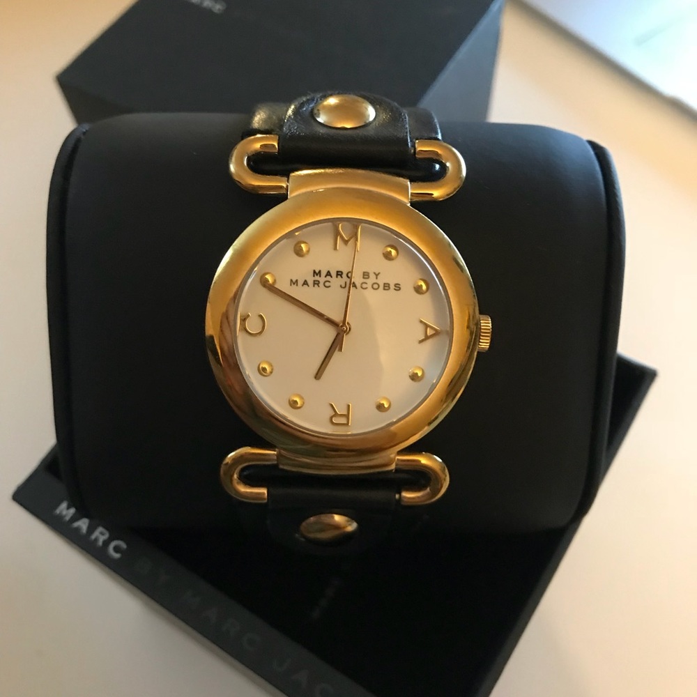 Marc by Marc Jacobs Classic Black Strap Watch